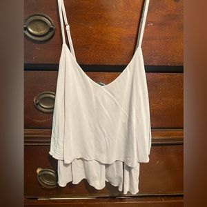 Double layer pink blouse with adjustable straps. Very flattering Size S